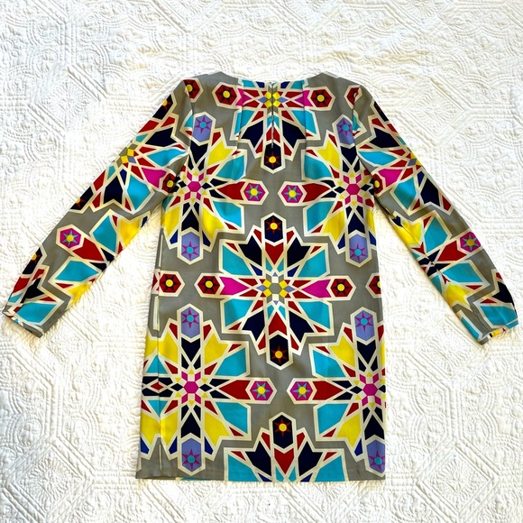 Mara Hoffman Kaleidoscope Print Shift Dress, Sz S, EUC, Grey Multicolor - Picture 6 of 8